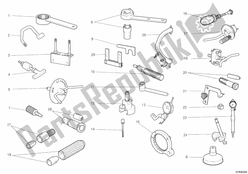 Tutte le parti per il Attrezzi Di Servizio Dell'officina, Motore del Ducati Monster 796 ABS 2011